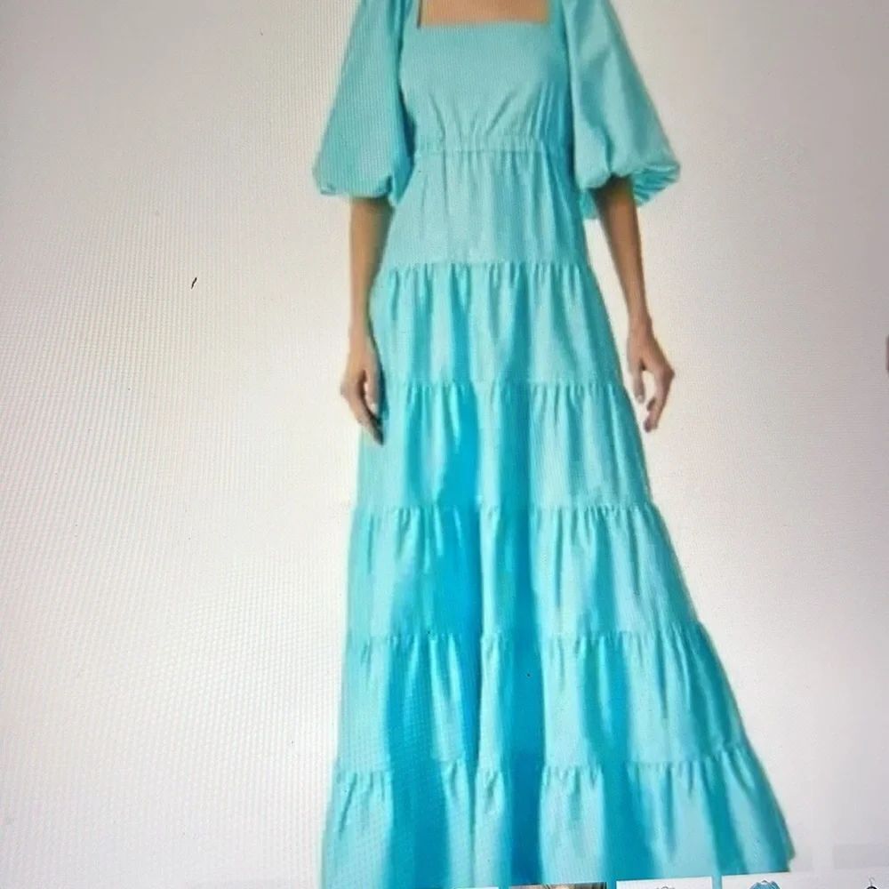 Alice + Olivia Shayla Puffed Sleeve Tiered Maxi Dress - Picture 2 of 12